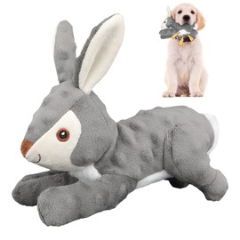 YUEPET Squeaky Dog Chew Toys, Bunny Plush Dog Toys for Cleaning Teeth, Durable Stuffed Dog Toys with Crinkle Paper for Puppies Small Medium Dogs