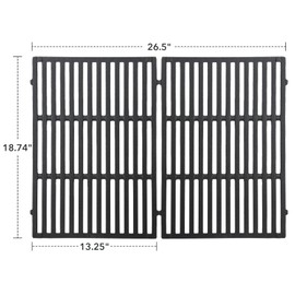 Stanbroil Cast Iron Cooking Grate for Weber Genesis II and Genesis II LX 300 Series Gas Grills - Grill Grid Grate for Weber Genesis 2022 - Replacement Parts for Weber 66095, Set of 2