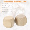 sourcing map 10 Pcs Blank Wooden Dice, 30mm/1.18inch Unfinished Wooden