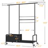 Raybee Clothes Racks for Hanging Clothes with Shelves, Adjustable Clothing