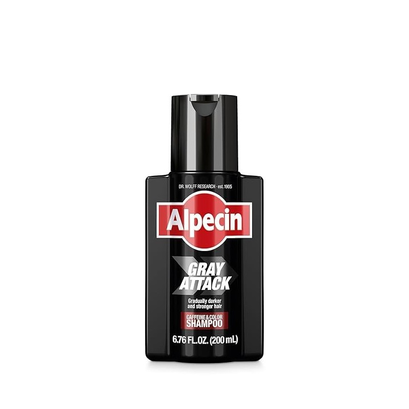 Alpecin Champú Gray Attack Con Cafeína Y Color, 6.76 Onzas