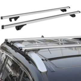 KEEPDSGN 53" Roof Rack Cross Bars with Roof Rail Chrome Universal fit for Outback Forester Crosstrek Ascent Pilot Odyssey CRV JUCV Journey 3 Series Wagon X3 X5 A4 - F,Fit for Bring Own Luggage Rack