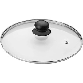 AL-FAHMI Tempered Glass Lid Designed to Fit All Saucepans Frying Pans Dishes Universal Glass Lid Different Sizes (28CM)