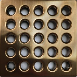 Ebbe Champagne Gold Square Drain Cover E4412