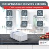 Glart Kitchen Towels, Pack of 5 Grey Tea Towels, 50