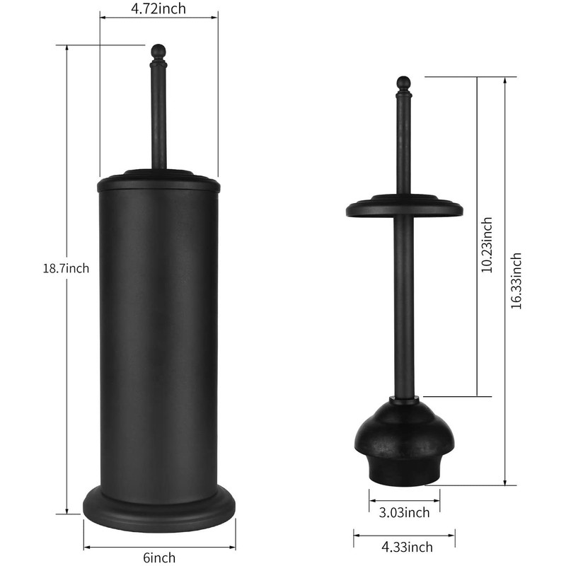 DOWRY Toilet Plunger with Holder for Bathroom,Powerful Efficient Force Suction