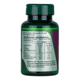 Resveratrol con Aloe Vera – Colágeno Tipo I y II + Vitamina E – Apoyo Diario Antioxidante y Bienestar de Piel y Articulaciones – 90 Softgels 700mg | Herbalia Lab