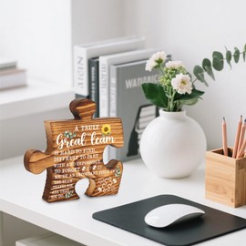 Appreciation gifts for Team Member Coworker Employee, Encouragement Thank you Gifts for Leader Colleague, A Truly Great Team Wooden Farmhouse Inspirational Decor Signs & Plaques-LMP13