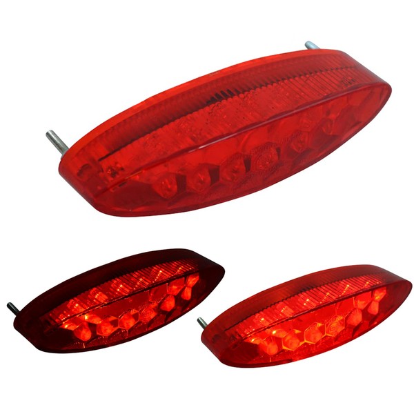 Alchemy Parts Motorbike Taillight LED Stop Run Brake Oval 12