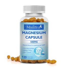 Mulittea Magnesium Glycinate 500mg High Absorption,Imp