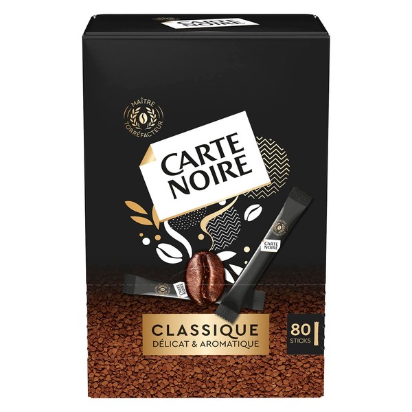 Carte Noire Instant Coffee Sticks from France Large 80 Stick