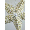 Quasimoon 24" Gold Bramble Glitter Paper Star Lantern, Hanging Decoration