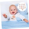 TEHAUX 1set Cards Round Wooden Monthly Markers for Newborns Photo