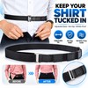 Black Adjustable Elastic Shirt Stay Belt for Men and Women,