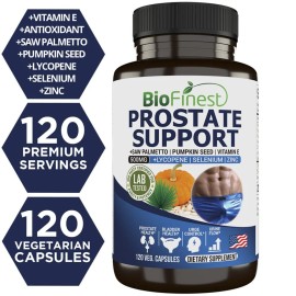 BioFinest Prostate Support for Men - Saw Palmetto Lycopene Pumpkin Seed Pygeum