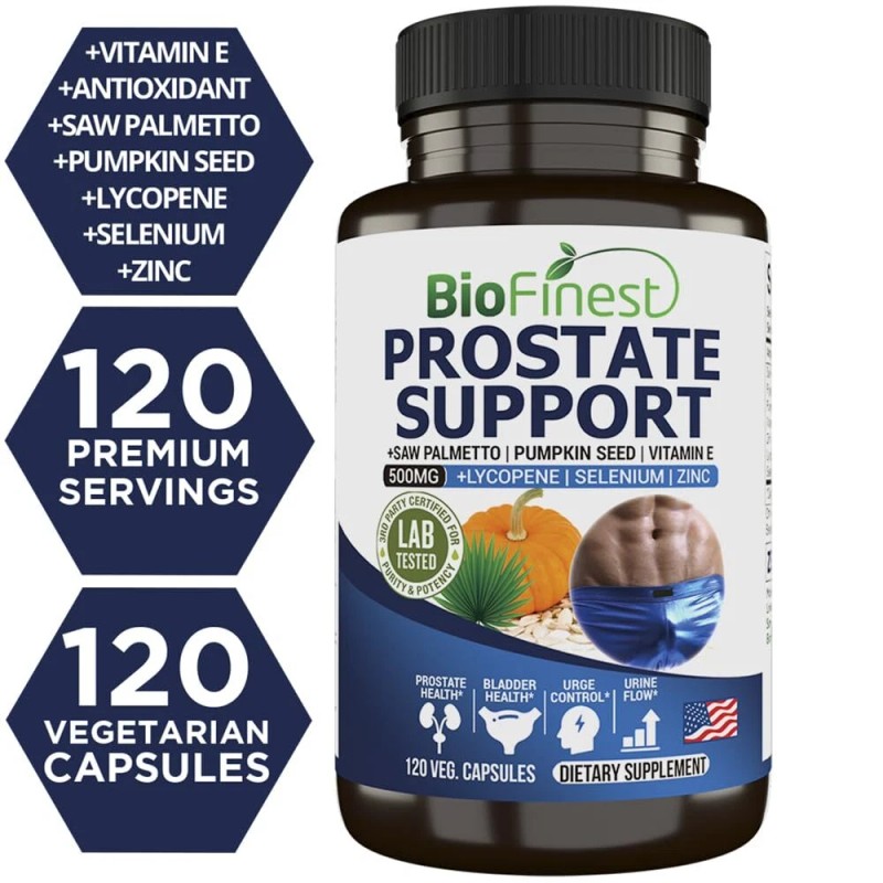 BioFinest Prostate Support for Men - Saw Palmetto Lycopene Pumpkin