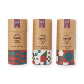 Kamenstein Kraft Paper Spice Tube Set, Packaging made of 99 percent recycled material, with Spices Included, Tex Mex Twist