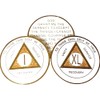 30 Year AA Medallion - Alcoholics Anonymous- White & Gold