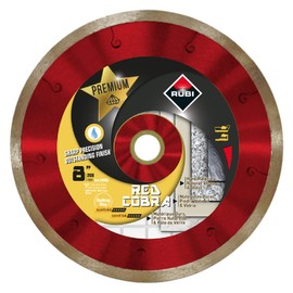 Premium Diamond Blade Red Cobra Wet 8" | Ideal for Cutting Porcelain, Ceramic, Glass, Marble, Granite, Natural Stone.
