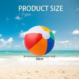 6Pcs Rainbow Beach Balls 30cm Beach Balls Inflatable Beach Ball Inflatable Ball Swimming Pool Balls Water Ball Inflatable Balls Summer Party Favors Water Toys, Pool Party Beach Toys