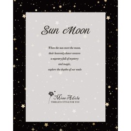 Miss Adola Cute Crossbody Purse Cell Phone Bags - Leather Cellphone Wallet Purse with Adjustable Shoulder Strap and Handle Strap Women Fashion Black Sun Moon