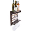 Rustic State Stemware & Wine Holder Wall Mounted Shelf -