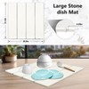 Large Stone Dish Drying Mats for Kitchen Counter, 20.8"(L)×21.4"(W) Quick