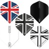 RED DRAGON Hardcore Union Jack Pack Extra Thick Standard Dart Flights - 5 sets Per Pack (15 Dart Flights in total)