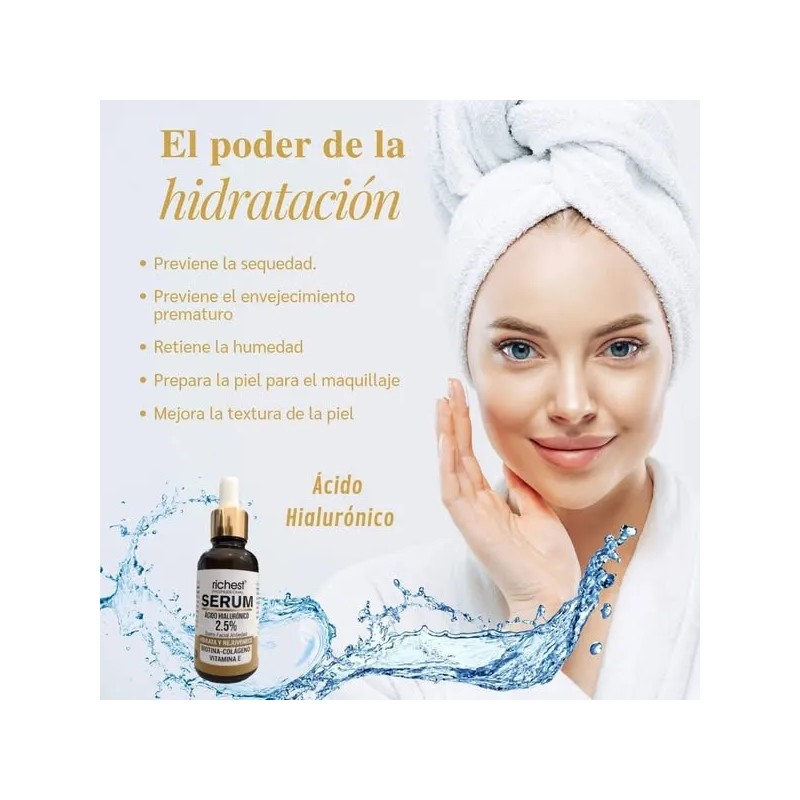 Serum Ácido Hialurónico 2.5% Biotina-colágeno-vitamina E Todo Tipo De Piel