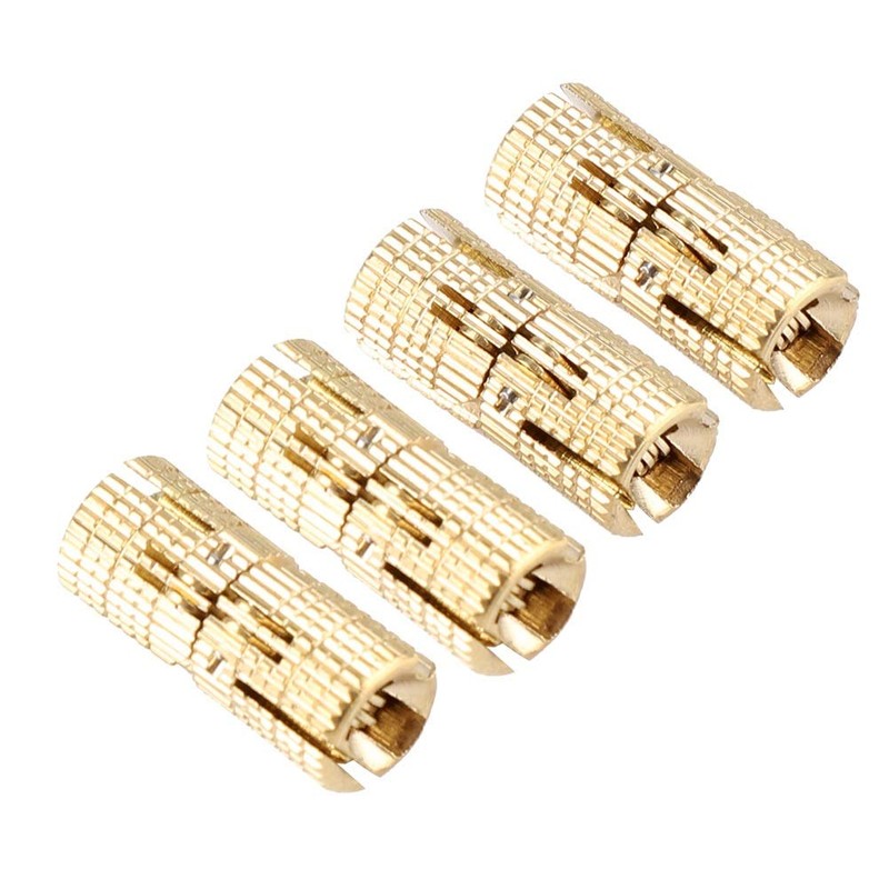 Nikou 4 Pieces/Package Brass Hidden Barrel Hinge Invisible Concealed Copper