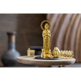 Buddha Statue Pet Kannon Bodhisattva 3.0 inches (7.7 cm) (Gold) _ "Animal Protection and Pet Memorial Service" Takaoka Copperware (Pkannon/S)