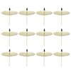 12pcs Candle Plate Iron Material 7x6.5cm/2.8x2.6in Gold Stable Reliable Decorative