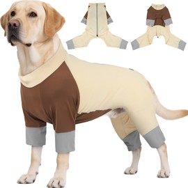 ROZKITCH UV Sun Protection Dog Shirt Summer Cooling Tank Top for Dogs, Breathable Stretch Fabric Ideal for Outdoor Adventures & Hot Weather Dog Cool Heat Protection Clothes YellowBrwon 2XL