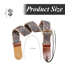 UOPJDD 1 Piece Ukulele Strap Ukulele Accessories Vintage Pattern Shoulder Strap Adjustable Strap