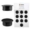 EMFA Cover Caps for 17 mm Drill Holes Black Pack