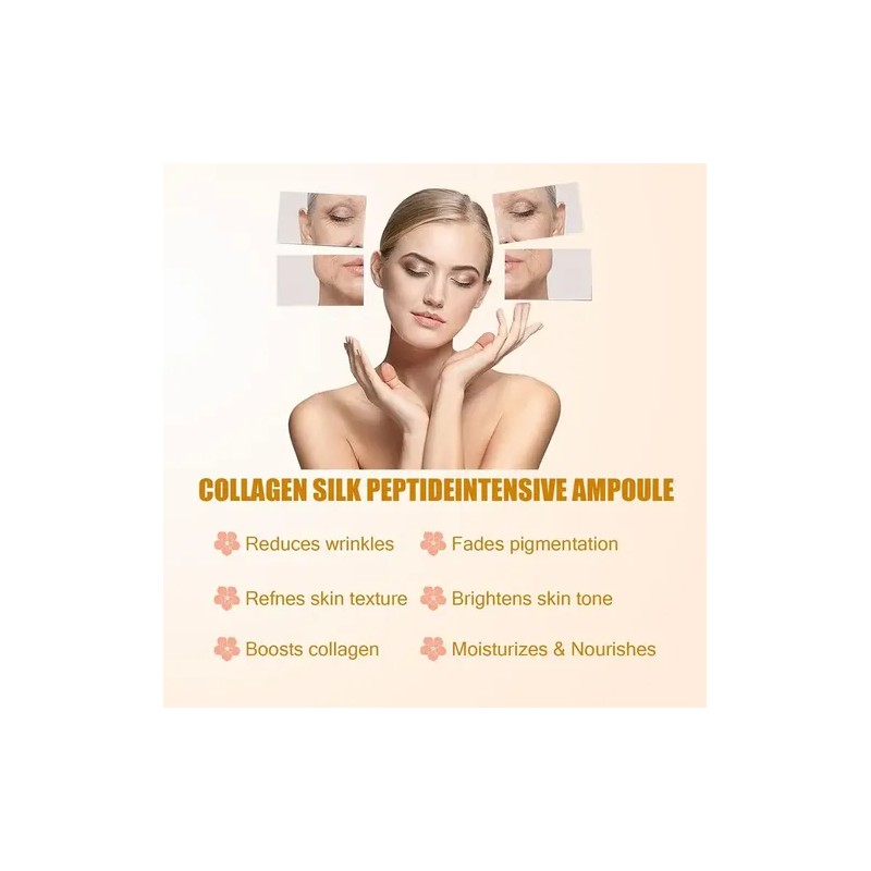 Ampolla Facial Deep Collagen Silk Peptide, Sérum 2 Botellas