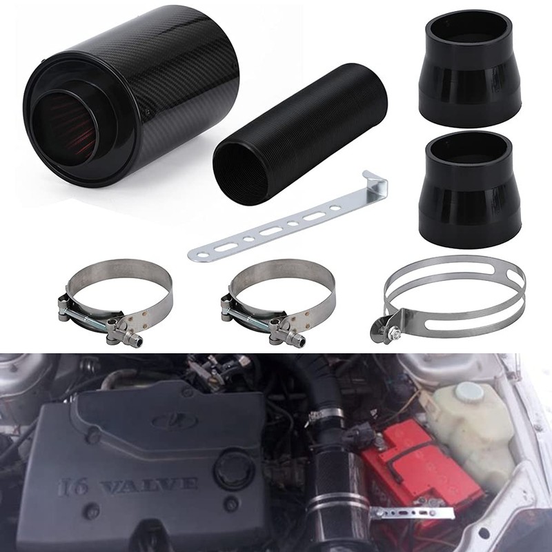 PTNHZ Universal 3" Racing Carbon Fiber Cold Feed Induction Kit