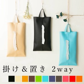 TEES FACTORY Hanging Tissue Case "KETY" Black (Black) Made in Japan PVC Leather