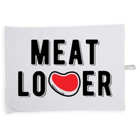 Hippowarehouse Meat lover Tea Towel Eco Printed Dish Cloth Kitchen accessory 50cmx70cm 100% Cotton
