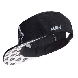 Nebelkind Unisex Black Denim Snapback Cap, One Size