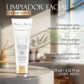 Marie D’Argan - Exfoliante Facial Champagne 75 ml - Limpiador Facial Con Aceite De Argán, Manzanilla y Ácidos Frutales - Textura Suave - Para Todo Tipo De Piel