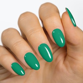 MOYOU LONDON Semi-cured UV Gel Strips - Pack of 20 - Gel Nail Foils UV Hardening for Salon Quality Manicure - Emerald City