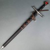 Crusader Knight Templar Short Sword Prop - Medieval With Cast