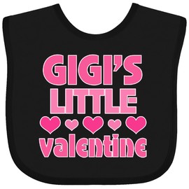 inktastic Gigi Little Valentine Grandchild Baby Bib Black 44ca7