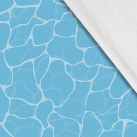 HEKO PANELS Softshell Fabric Sold by the Metre Outdoor Fabric Waterproof with Fleece Fabric for Sewing Sewing Fabrics Windproof for Jacket Hiking Sports Overall Water Blue 1 Metre 145 x 100 cm