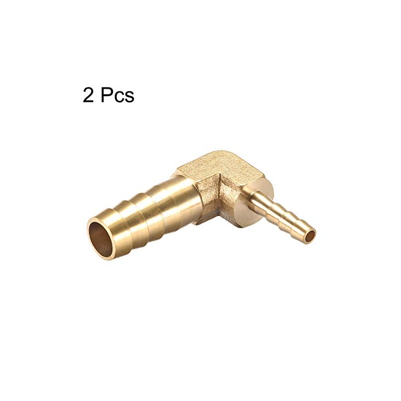sourcing map Hose Adaptor for Angle Pipe Connector Brass 90