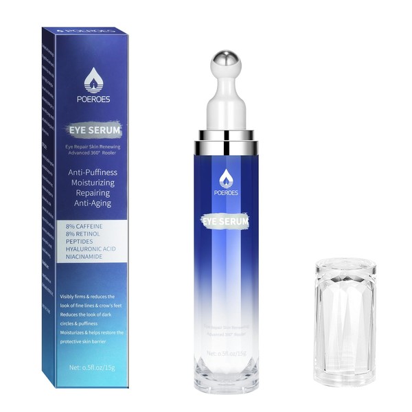 Eye Serum with 8% Caffeine 8% Retinol Hyaluronic Acid Niacinamide