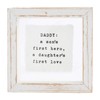 Mud Pie Small Family Glass Plaque, 4" x 4", Daddy