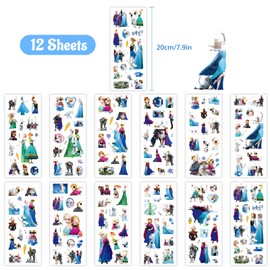 12PCS Vinyl Stickers for Kids, Classic Movie Themed Waterproof Stickers, Non-Repeating Guitar Laptop Suitcase Stickers, Best Anime Stickers for Movie Fans, Kids, Teens