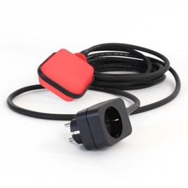 XPOtool Aquastop Empty Pump Protection for Pumps, Level Switch for Ponds with 5 m Cable and Plug, Float Switch Black/Red